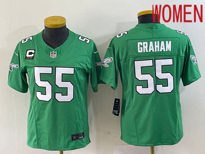 Women Philadelphia Eagles 55 Graham Green 2023 Nike Vapor Limited NFL Jerseys